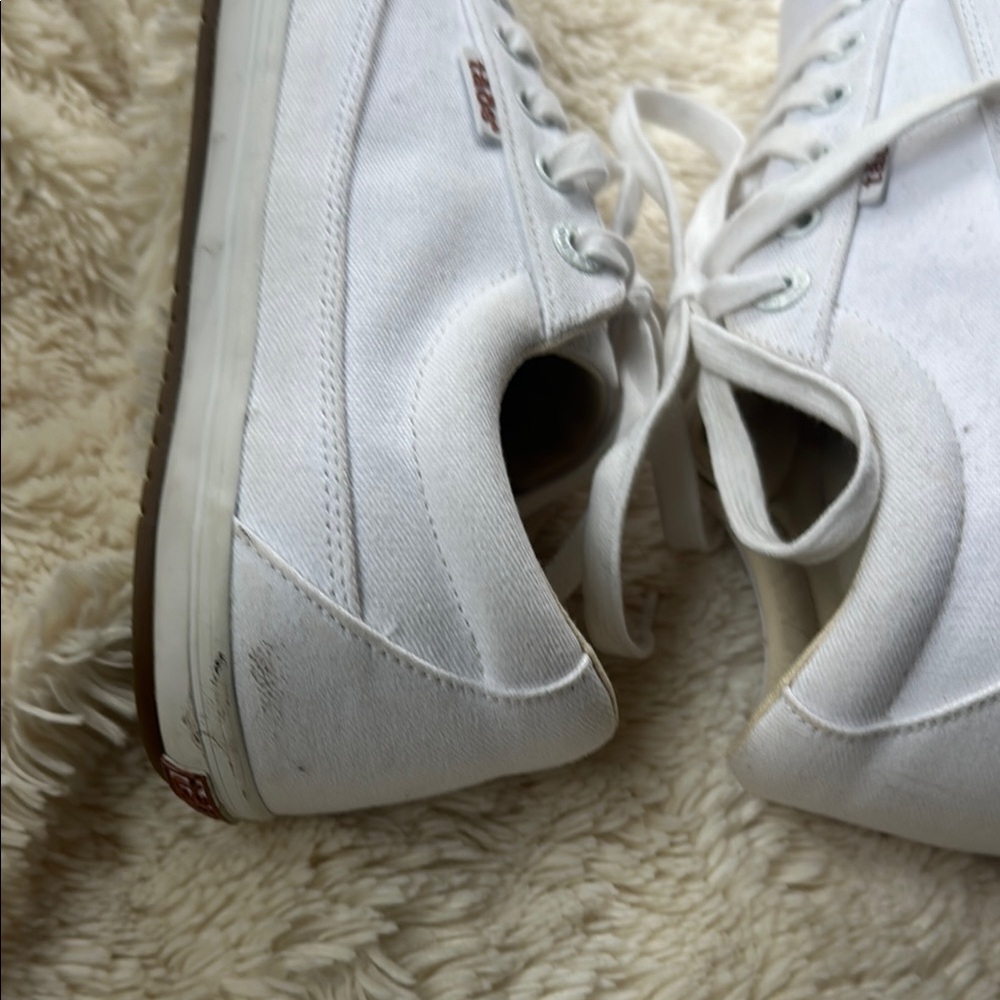 Taos White Canvas Sneakers women size 10 - Picture 4 of 9